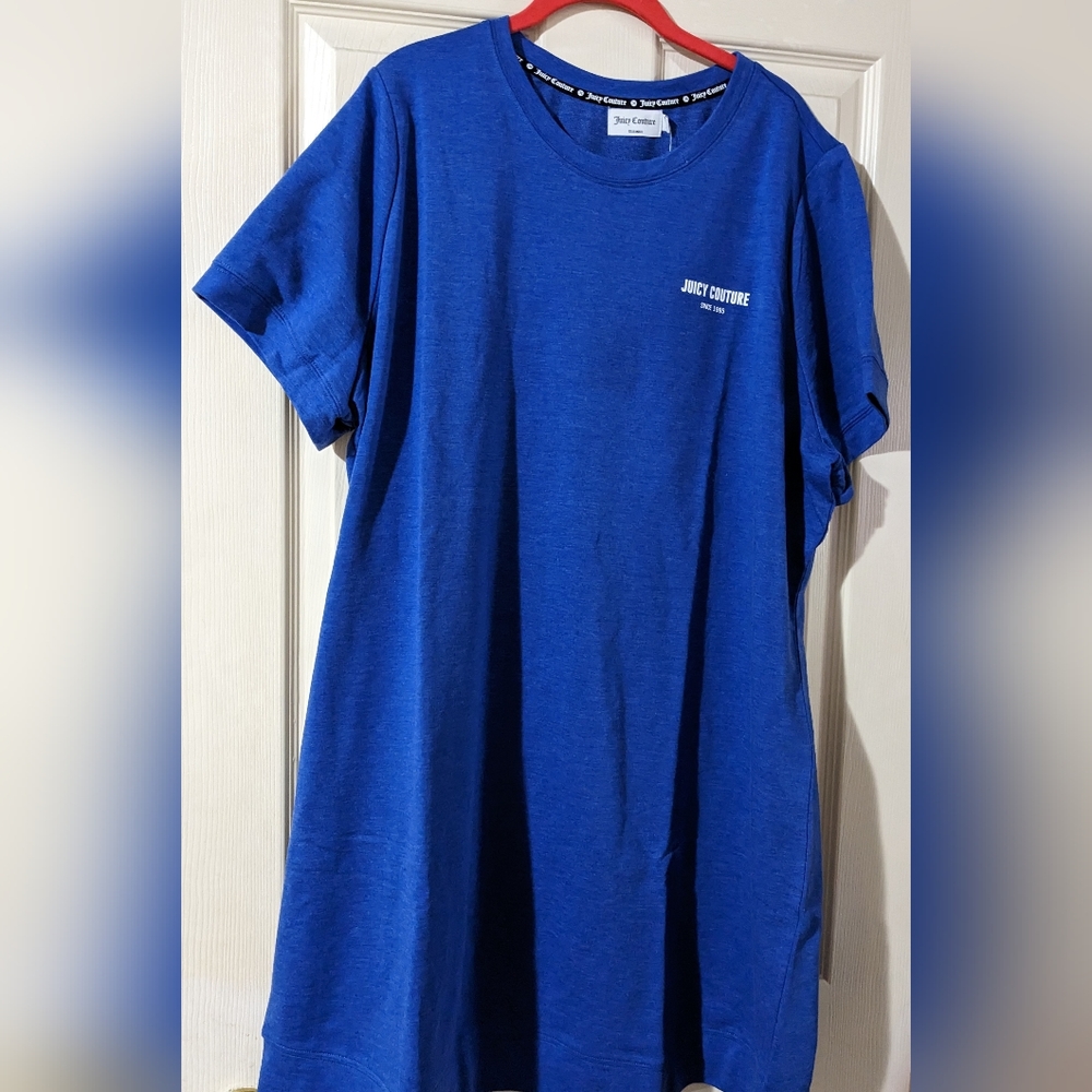 Juicy Couture Baby French Terry Lounge   Tee-Shirt Dress in Blue - size …